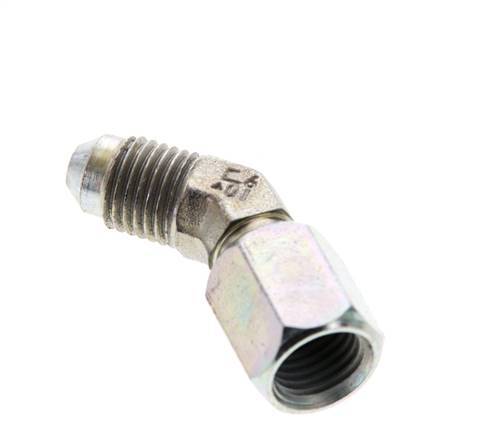 45° JIC L-Koppeling UNF 7/16''-20 Buitendraad X Binnendraad Staal 310bar