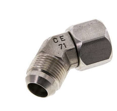 45° JIC L-Koppeling UN 1-1/16''-12 Buitendraad X Binnendraad RVS 210bar