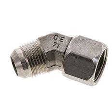 45° JIC L-Koppeling UN 1-1/16''-12 Buitendraad X Binnendraad RVS 210bar