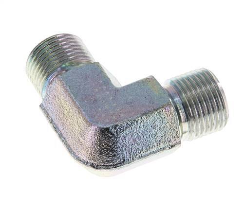 90° L-Koppeling G3/8'' Hoge Druk Staal 60° Conus 325bar Hydrauliek