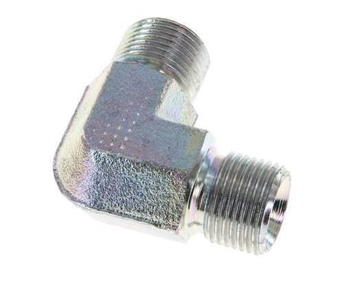 90° L-Koppeling G3/8'' Hoge Druk Staal 60° Conus 325bar Hydrauliek