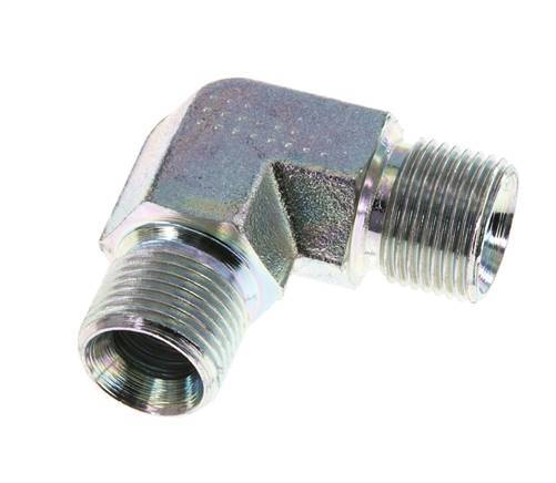 90° L-Koppeling G3/8'' Hoge Druk Staal 60° Conus 325bar Hydrauliek