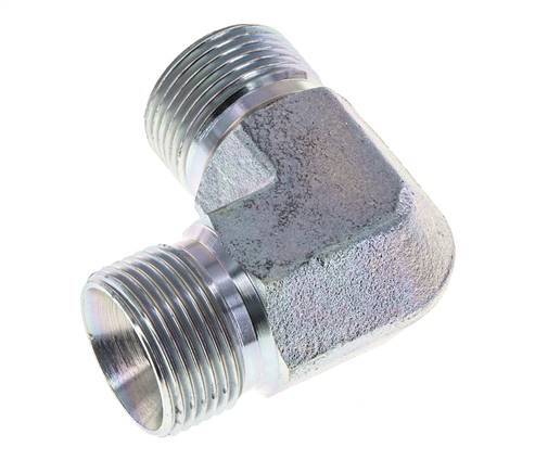 90° L-Koppeling G3/4" Hoge Druk Staal 60° Conus 325bar Hydrauliek