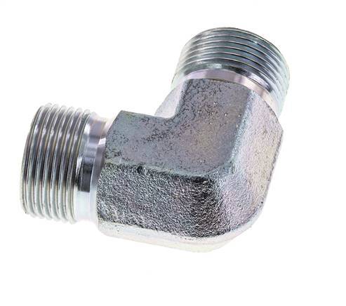 90° L-Koppeling G3/4" Hoge Druk Staal 60° Conus 325bar Hydrauliek