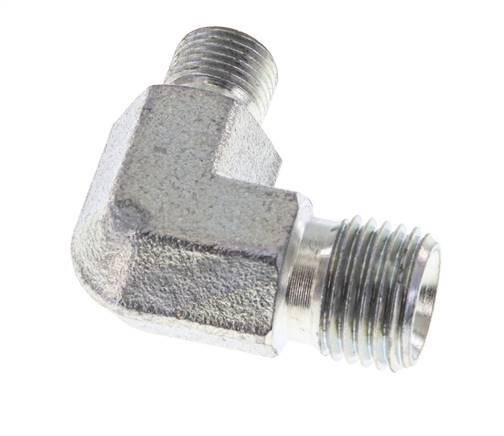 90° L-Koppeling Reducerend G1/8 '' X G1/4 '' Hoge Druk Staal 60° Conus 350bar Hydrauliek