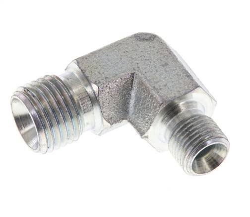 90° L-Koppeling Reducerend G1/8 '' X G1/4 '' Hoge Druk Staal 60° Conus 350bar Hydrauliek