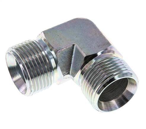 90° L-Koppeling G1'' Hoge Druk Staal 60° Conus 225bar Hydrauliek