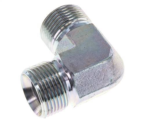 90° L-Koppeling G1'' Hoge Druk Staal 60° Conus 225bar Hydrauliek