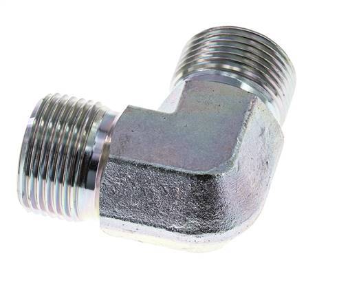 90° L-Koppeling G1'' Hoge Druk Staal 60° Conus 225bar Hydrauliek