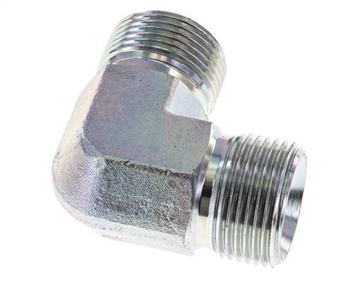 90° L-Koppeling G1'' Hoge Druk Staal 60° Conus 225bar Hydrauliek