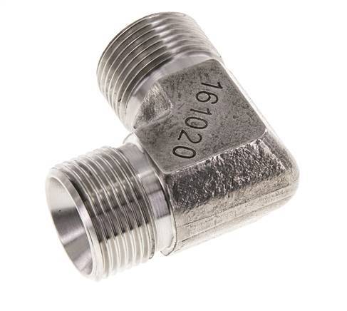 90° L-Koppeling G3/4" Hoge Druk RVS 60° Conus 325bar Hydrauliek