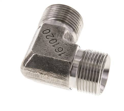 90° L-Koppeling G3/4" Hoge Druk RVS 60° Conus 325bar Hydrauliek