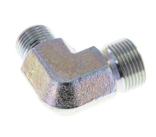90° L-Koppeling Reducerende Fitting G1/2 '' X G3/4 '' Hoge Druk Staal 60° Conus 325bar Hydrauliek