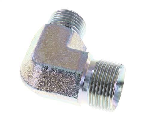 90° L-Koppeling Reducerende Fitting G1/2 '' X G3/4 '' Hoge Druk Staal 60° Conus 325bar Hydrauliek
