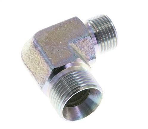 90° L-Koppeling Reducerende Fitting G1/2 '' X G3/4 '' Hoge Druk Staal 60° Conus 325bar Hydrauliek