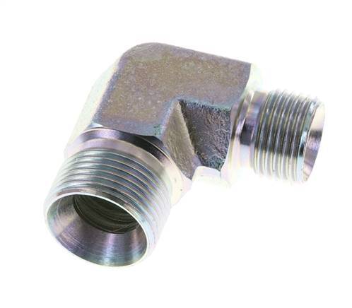 90° L-Koppeling Reducerende Fitting G1/2 '' X G3/4 '' Hoge Druk Staal 60° Conus 325bar Hydrauliek