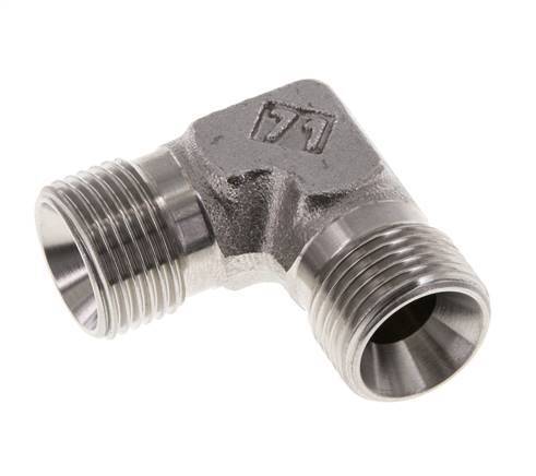 90° L-Koppeling G3/8'' Hoge Druk RVS 60° Conus 325bar Hydrauliek