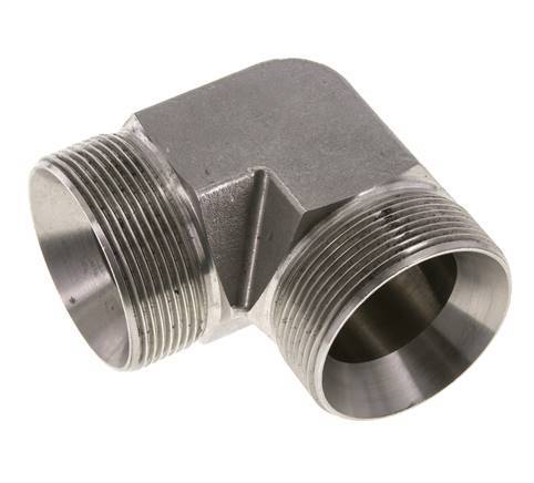 90° L-Koppeling G2'' Hoge Druk RVS 60° Conus 175bar Hydrauliek