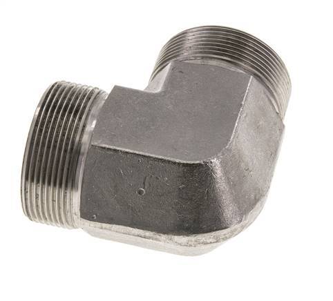 90° L-Koppeling G2'' Hoge Druk RVS 60° Conus 175bar Hydrauliek