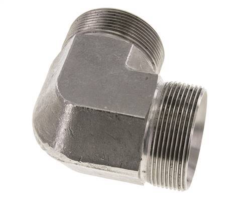 90° L-Koppeling G2'' Hoge Druk RVS 60° Conus 175bar Hydrauliek