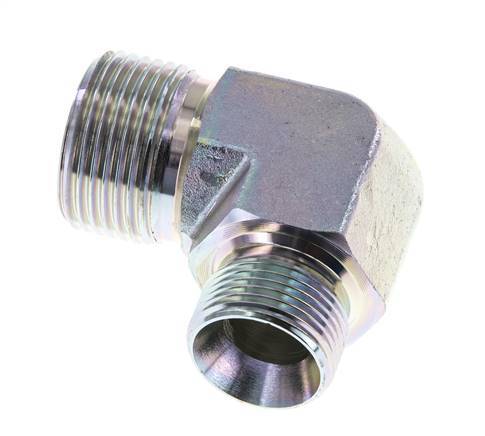 90° L-Verloopkoppeling G3/4 '' X G1 '' Hoge Druk Staal 60° Conus 225bar Hydrauliek