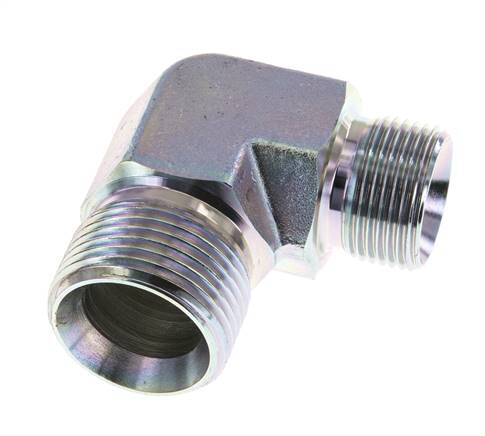 90° L-Verloopkoppeling G3/4 '' X G1 '' Hoge Druk Staal 60° Conus 225bar Hydrauliek