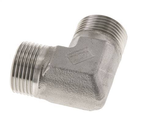 90° L-Koppeling G1'' Hoge Druk RVS 60° Conus 225bar Hydrauliek