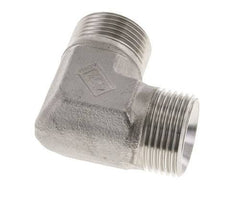 90° L-Koppeling G1'' Hoge Druk RVS 60° Conus 225bar Hydrauliek
