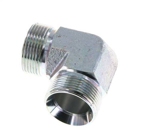 90° L-Koppeling G1 1/4'' Hoge Druk Staal 60° Conus 190bar Hydrauliek