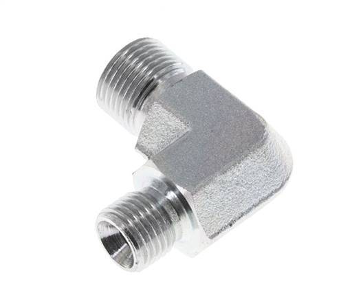 90° L-Koppeling Reducerende Fitting G1/4 '' X G3/8 '' Hoge Druk Staal 60° Conus 325bar Hydrauliek