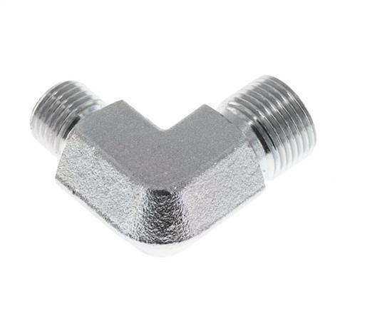 90° L-Koppeling Reducerende Fitting G1/4 '' X G3/8 '' Hoge Druk Staal 60° Conus 325bar Hydrauliek