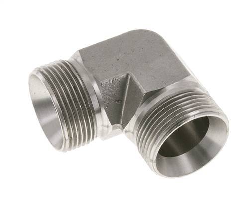 90° L-Koppeling G1 1/4'' Hoge Druk RVS 60° Conus 190bar Hydrauliek