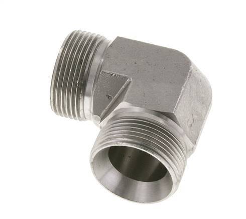 90° L-Koppeling G1 1/4'' Hoge Druk RVS 60° Conus 190bar Hydrauliek
