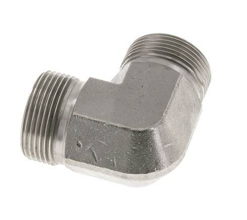 90° L-Koppeling G1 1/4'' Hoge Druk RVS 60° Conus 190bar Hydrauliek