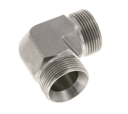 90° L-Koppeling G1 1/4'' Hoge Druk RVS 60° Conus 190bar Hydrauliek