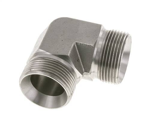 90° L-Koppeling G1 1/4'' Hoge Druk RVS 60° Conus 190bar Hydrauliek