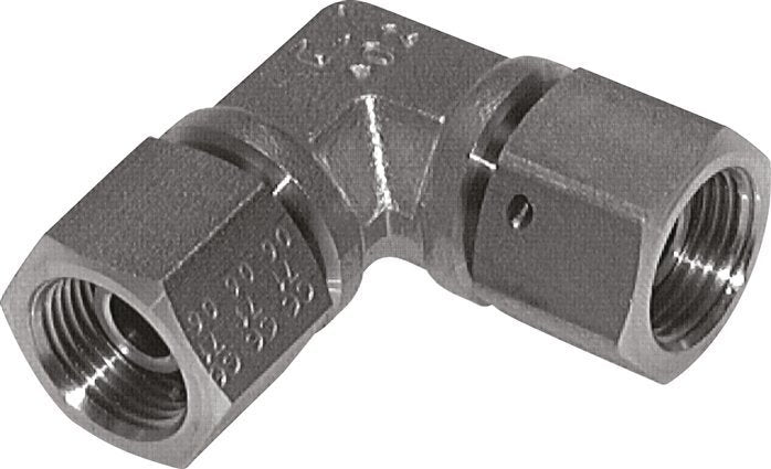 90° L-Koppeling G2'' Binnendraad Hoge Druk RVS 60° Conus 75bar Hydrauliek