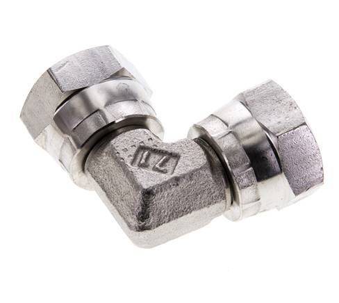90° L-Koppeling G3/8 '' Binnendraad Hoge Druk RVS 60° Conisch 425bar Hydrauliek