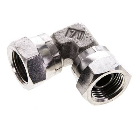 90° L-Koppeling G3/8 '' Binnendraad Hoge Druk RVS 60° Conisch 425bar Hydrauliek