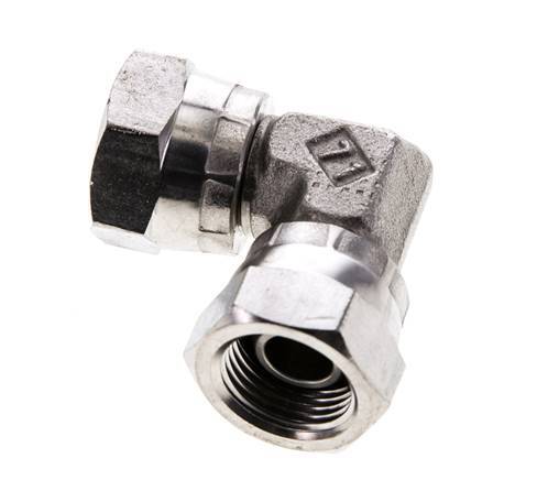 90° L-Koppeling G3/8 '' Binnendraad Hoge Druk RVS 60° Conisch 425bar Hydrauliek