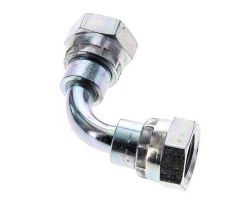 90° L-Koppeling G3/8'' Binnendraad Hoge Druk Staal 60° Conisch 425bar Hydrauliek