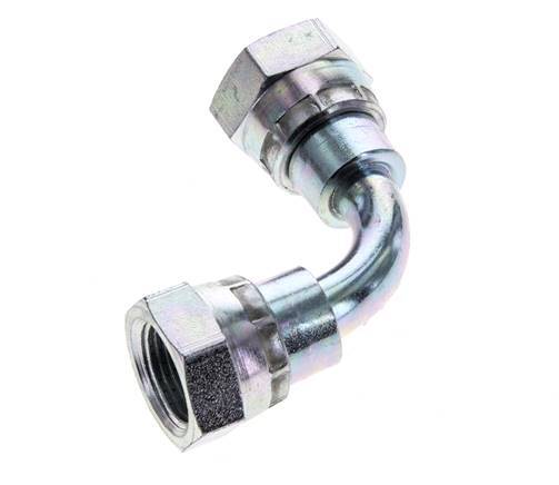 90° L-Koppeling G3/8'' Binnendraad Hoge Druk Staal 60° Conisch 425bar Hydrauliek