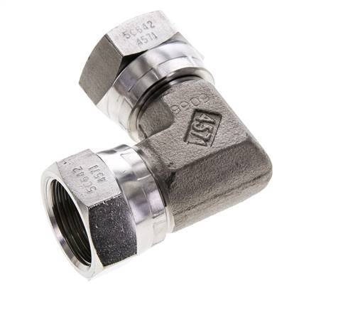 90° L-Koppeling G3/4 '' Binnendraad Hoge Druk RVS 60-Graden Conische Afdichting 175bar Hydrauliek