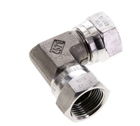 90° L-Koppeling G3/4 '' Binnendraad Hoge Druk RVS 60-Graden Conische Afdichting 175bar Hydrauliek