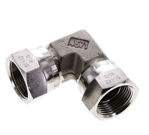 90° L-Koppeling G3/4 '' Binnendraad Hoge Druk RVS 60-Graden Conische Afdichting 175bar Hydrauliek
