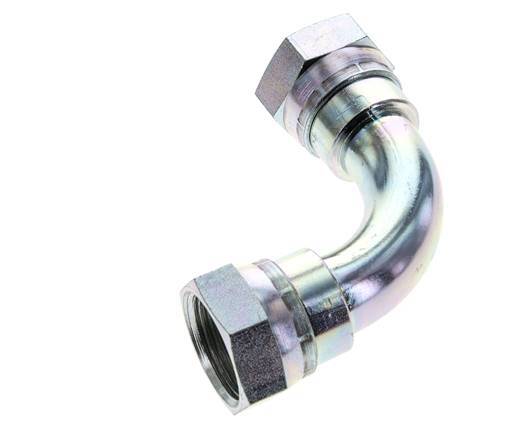 90° L-Koppeling G1'' Binnendraad Hoge Druk Staal 60° Conus 150bar Hydrauliek