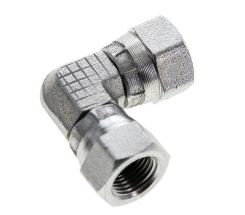 90° L-Koppeling G1/8'' Binnendraad Hoge Druk Staal 60° Conisch 575bar Hydrauliek