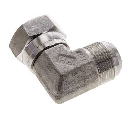 90° JIC L-Koppeling UN 1-5/16''-12 Buitendraad X Binnendraad RVS 170bar