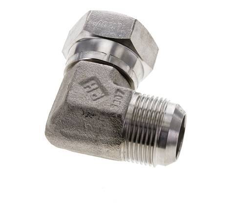 90° JIC L-Koppeling UN 1-5/16''-12 Buitendraad X Binnendraad RVS 170bar