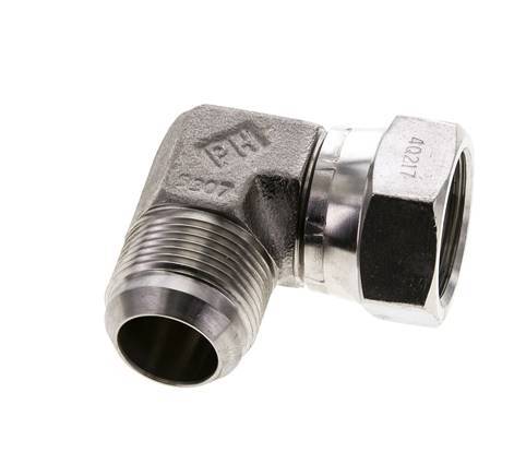 90° JIC L-Koppeling UN 1-5/16''-12 Buitendraad X Binnendraad RVS 170bar